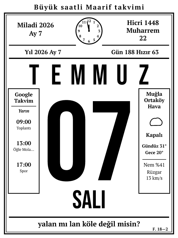 Saatli Maarif Takvimi